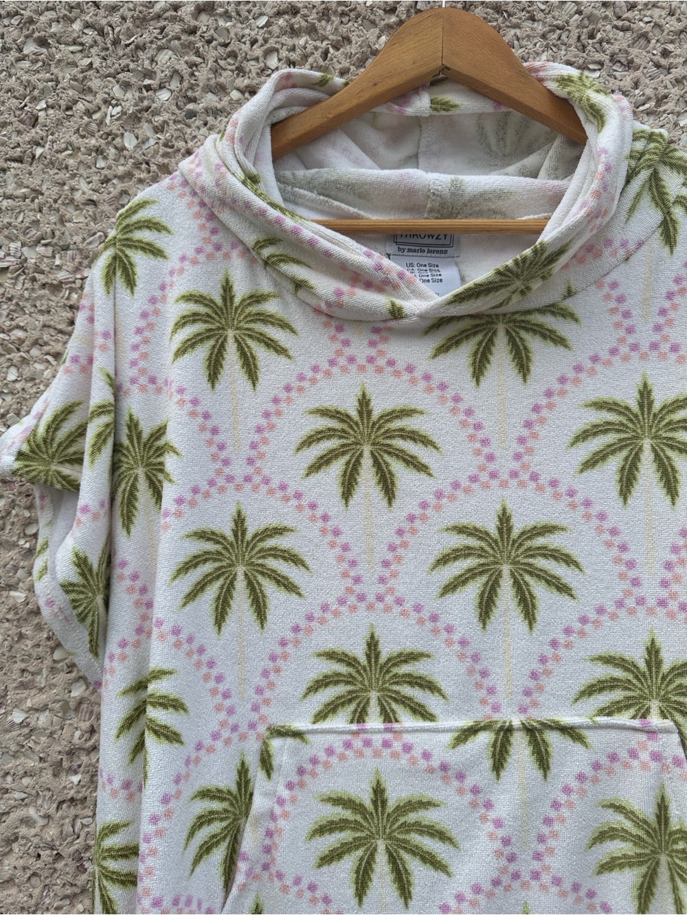 Palm Tree Hooded Towel Poncho by Throwzy